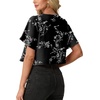 image:imageGRECERELLE Womens Summer Lightweight Cropped Cardigan ShrugBlack White Carving