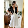 image:imageGRECERELLE Womens Summer Lightweight Cropped Cardigan ShrugBlack White Carving