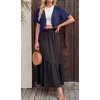 image:imageGRECERELLE Womens Summer Lightweight Cropped Cardigan ShrugDark Blue