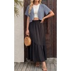 image:imageGRECERELLE Womens Summer Lightweight Cropped Cardigan ShrugHaze Blue