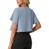 image:imageGRECERELLE Womens Summer Lightweight Cropped Cardigan ShrugHaze Blue