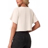 image:imageGRECERELLE Womens Summer Lightweight Cropped Cardigan ShrugIvory White