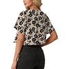 image:imageGRECERELLE Womens Summer Lightweight Cropped Cardigan ShrugKhaki Black Flower
