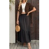 image:imageGRECERELLE Womens Summer Lightweight Cropped Cardigan ShrugLd Coffee