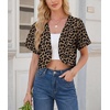 image:imageGRECERELLE Womens Summer Lightweight Cropped Cardigan ShrugLd Dark Khaki