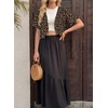 image:imageGRECERELLE Womens Summer Lightweight Cropped Cardigan ShrugLd Dark Khaki
