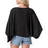 image:imageGRECERELLE Womens Summer Lightweight Cropped CardiganBlack