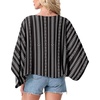 image:imageGRECERELLE Womens Summer Lightweight Cropped CardiganBohemian Stripe