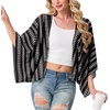 image:imageGRECERELLE Womens Summer Lightweight Cropped CardiganBohemian Stripe
