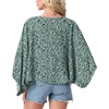 image:imageGRECERELLE Womens Summer Lightweight Cropped CardiganGreen White Flower