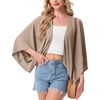image:imageGRECERELLE Womens Summer Lightweight Cropped CardiganLight Khaki
