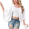 image:imageGRECERELLE Womens Summer Lightweight Cropped CardiganWhite