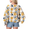 image:imageGRECERELLE Womens Summer Lightweight Cropped CardiganWhite Ink Daffodil
