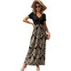 image:imageGRECERELLE Womens Summer Long Maxi Dresses 2026 Short Sleeve V Neck Casual Button Dress with PocketsKhaki