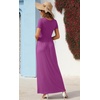 image:imageGRECERELLE Womens Summer Long Maxi Dresses 2026 Short Sleeve V Neck Casual Button Dress with PocketsRose Purple