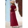 image:imageGRECERELLE Womens Summer Long Maxi Dresses 2026 Short Sleeve V Neck Casual Button Dress with PocketsWine Red