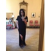 image:imageGRECERELLE Womens Summer Maxi Dress Casual Loose V Neck Short Sleeve Side Split Long Dresses with Functional PocketsBlack
