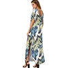 image:imageGRECERELLE Womens Summer Maxi Dress Casual Loose V Neck Short Sleeve Side Split Long Dresses with Functional PocketsWhite Monotherapy