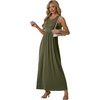 image:imageGRECERELLE Womens Summer Sleeveless Casual Long Tank Maxi Dress with Pockets XS3XLArmy Green