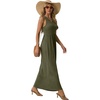 image:imageGRECERELLE Womens Summer Sleeveless Casual Long Tank Maxi Dress with Pockets XS3XLArmy Green