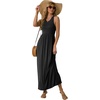 image:imageGRECERELLE Womens Summer Sleeveless Casual Long Tank Maxi Dress with Pockets XS3XLBlack
