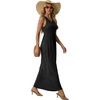 image:imageGRECERELLE Womens Summer Sleeveless Casual Long Tank Maxi Dress with Pockets XS3XLBlack