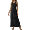 image:imageGRECERELLE Womens Summer Sleeveless Casual Long Tank Maxi Dress with Pockets XS3XLBlack