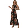 image:imageGRECERELLE Womens Summer Sleeveless Casual Long Tank Maxi Dress with Pockets XS3XLBrown Flower Black