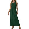 image:imageGRECERELLE Womens Summer Sleeveless Casual Long Tank Maxi Dress with Pockets XS3XLDark Green