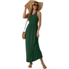 image:imageGRECERELLE Womens Summer Sleeveless Casual Long Tank Maxi Dress with Pockets XS3XLDark Green