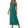 image:imageGRECERELLE Womens Summer Sleeveless Casual Long Tank Maxi Dress with Pockets XS3XLEmerald Blue