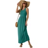 image:imageGRECERELLE Womens Summer Sleeveless Casual Long Tank Maxi Dress with Pockets XS3XLEmerald Blue
