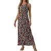 image:imageGRECERELLE Womens Summer Sleeveless Casual Long Tank Maxi Dress with Pockets XS3XLFloral Black Daffodil