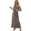 image:imageGRECERELLE Womens Summer Sleeveless Casual Long Tank Maxi Dress with Pockets XS3XLFloral Black Daffodil