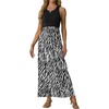 image:imageGRECERELLE Womens Summer Sleeveless Casual Long Tank Maxi Dress with Pockets XS3XLFloral Black Tree Grain