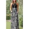image:imageGRECERELLE Womens Summer Sleeveless Casual Long Tank Maxi Dress with Pockets XS3XLFloral Black Tree Grain