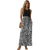 image:imageGRECERELLE Womens Summer Sleeveless Casual Long Tank Maxi Dress with Pockets XS3XLFloral Black Tree Grain