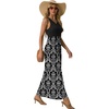 image:imageGRECERELLE Womens Summer Sleeveless Casual Long Tank Maxi Dress with Pockets XS3XLFloral Black White