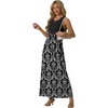 image:imageGRECERELLE Womens Summer Sleeveless Casual Long Tank Maxi Dress with Pockets XS3XLFloral Black White