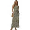 image:imageGRECERELLE Womens Summer Sleeveless Casual Long Tank Maxi Dress with Pockets XS3XLFloral Black Yellow