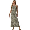 image:imageGRECERELLE Womens Summer Sleeveless Casual Long Tank Maxi Dress with Pockets XS3XLFloral Black Yellow