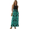 image:imageGRECERELLE Womens Summer Sleeveless Casual Long Tank Maxi Dress with Pockets XS3XLFloral Blue Green