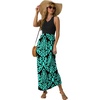 image:imageGRECERELLE Womens Summer Sleeveless Casual Long Tank Maxi Dress with Pockets XS3XLFloral Blue Green