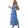 image:imageGRECERELLE Womens Summer Sleeveless Casual Long Tank Maxi Dress with Pockets XS3XLFloral Blue Ink White
