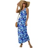 image:imageGRECERELLE Womens Summer Sleeveless Casual Long Tank Maxi Dress with Pockets XS3XLFloral Blue Ink White
