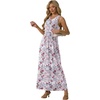 image:imageGRECERELLE Womens Summer Sleeveless Casual Long Tank Maxi Dress with Pockets XS3XLFloral Gray Azalea