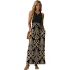 image:imageGRECERELLE Womens Summer Sleeveless Casual Long Tank Maxi Dress with Pockets XS3XLFloral Khaki