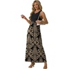 image:imageGRECERELLE Womens Summer Sleeveless Casual Long Tank Maxi Dress with Pockets XS3XLFloral Khaki