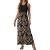 image:imageGRECERELLE Womens Summer Sleeveless Casual Long Tank Maxi Dress with Pockets XS3XLFloral Khaki