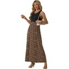 image:imageGRECERELLE Womens Summer Sleeveless Casual Long Tank Maxi Dress with Pockets XS3XLFloral Khaki Love
